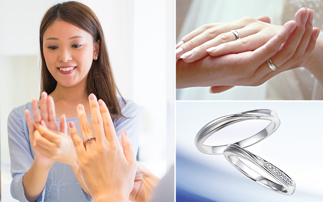 装着シーン 結婚指輪(マリッジリング)