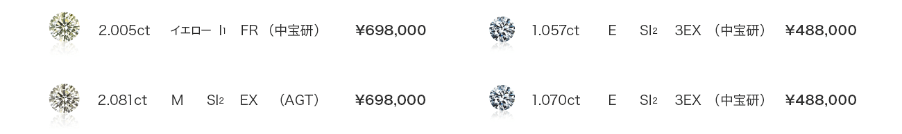 1ct UP ダイヤモンド大特価