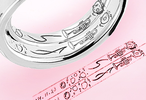 出会いのきっかけの音楽をイメージした結婚指輪 出会いのきっかけの音楽をイメージした結婚指輪